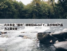 六大车企“围攻”特斯拉Model Y，从价格和产品力上做文章