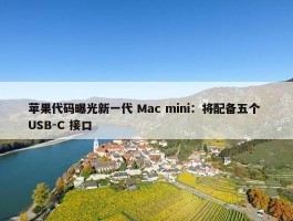 苹果代码曝光新一代 Mac mini：将配备五个 USB-C 接口