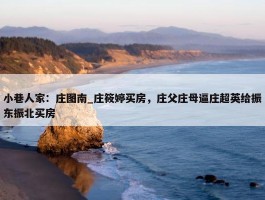 小巷人家：庄图南_庄筱婷买房，庄父庄母逼庄超英给振东振北买房