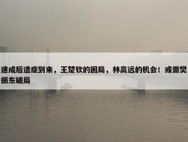 速成后遗症到来，王楚钦的困局，林高远的机会！或需樊振东破局