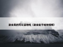 副业真的可以温饱吗（副业能干啥挣钱呢）