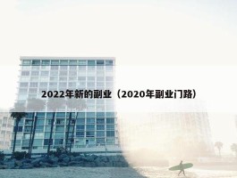 2022年新的副业（2020年副业门路）