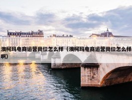 澳柯玛电商运营岗位怎么样（澳柯玛电商运营岗位怎么样啊）