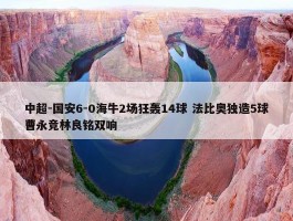 中超-国安6-0海牛2场狂轰14球 法比奥独造5球曹永竞林良铭双响