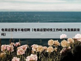 电商运营难不难招聘（电商运营好找工作吗?有发展前景吗）