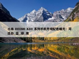 小米 REDMI K80 系列手机外观配色曝光：可选白_蓝_绿_黑