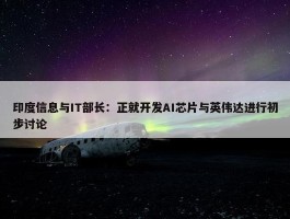 印度信息与IT部长：正就开发AI芯片与英伟达进行初步讨论