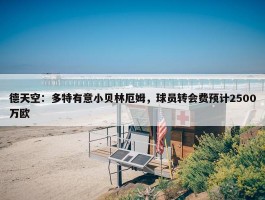 德天空：多特有意小贝林厄姆，球员转会费预计2500万欧