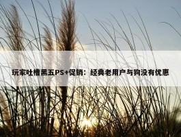 玩家吐槽黑五PS+促销：经典老用户与狗没有优惠