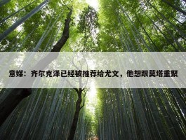 意媒：齐尔克泽已经被推荐给尤文，他想跟莫塔重聚