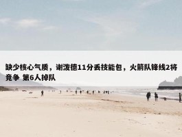 缺少核心气质，谢泼德11分丢技能包，火箭队锋线2将竞争 第6人掉队