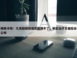 穆斯卡特：几周前就知道武磊踢不了，制定治疗方案后会公布