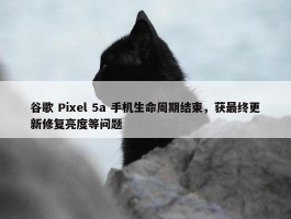 谷歌 Pixel 5a 手机生命周期结束，获最终更新修复亮度等问题