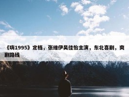 《嗨1995》定档，张维伊吴佳怡主演，东北喜剧，爽剧路线