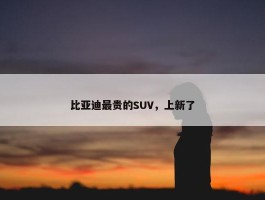 比亚迪最贵的SUV，上新了