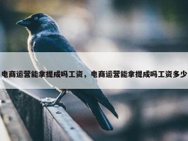 电商运营能拿提成吗工资，电商运营能拿提成吗工资多少