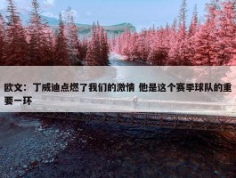 欧文：丁威迪点燃了我们的激情 他是这个赛季球队的重要一环