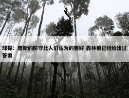 球探：唐斯的防守比人们认为的要好 森林狼已经给出过答案