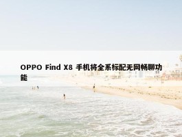 OPPO Find X8 手机将全系标配无网畅聊功能