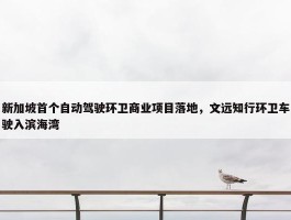 新加坡首个自动驾驶环卫商业项目落地，文远知行环卫车驶入滨海湾