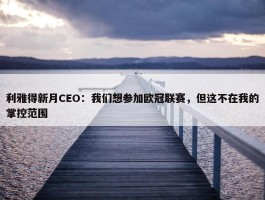 利雅得新月CEO：我们想参加欧冠联赛，但这不在我的掌控范围