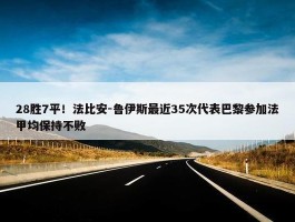 28胜7平！法比安-鲁伊斯最近35次代表巴黎参加法甲均保持不败