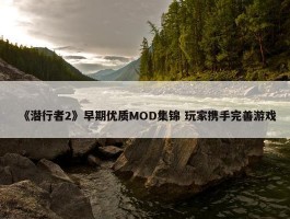 《潜行者2》早期优质MOD集锦 玩家携手完善游戏