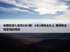 布朗尼湖人首秀2分3帽：6中1惨败太扎心 詹姆斯全程坐场边观战