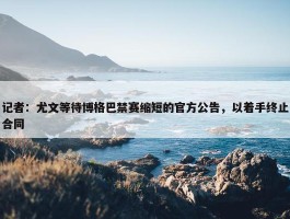 记者：尤文等待博格巴禁赛缩短的官方公告，以着手终止合同