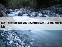 海纳：相信德雷森是实现目标的合适人选；孔帕尼做得很出色