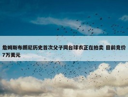 詹姆斯布朗尼历史首次父子同台球衣正在拍卖 目前竞价7万美元