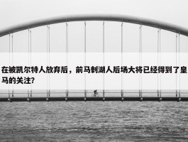 在被凯尔特人放弃后，前马刺湖人后场大将已经得到了皇马的关注？