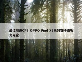 最佳周边CP！OPPO Find X8系列支持磁吸充电宝