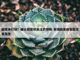 回家乡打球？曝火箭密切关注巴特勒 多项因素或导致交易发生