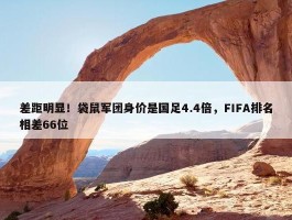 差距明显！袋鼠军团身价是国足4.4倍，FIFA排名相差66位