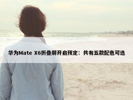 华为Mate X6折叠屏开启预定：共有五款配色可选