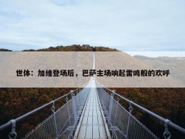 世体：加维登场后，巴萨主场响起雷鸣般的欢呼