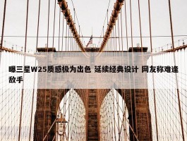 曝三星W25质感极为出色 延续经典设计 网友称难逢敌手