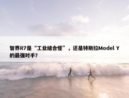 智界R7是“工业缝合怪”，还是特斯拉Model Y的最强对手？