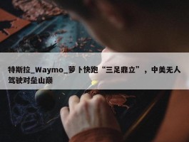 特斯拉_Waymo_萝卜快跑“三足鼎立”，中美无人驾驶对垒山巅